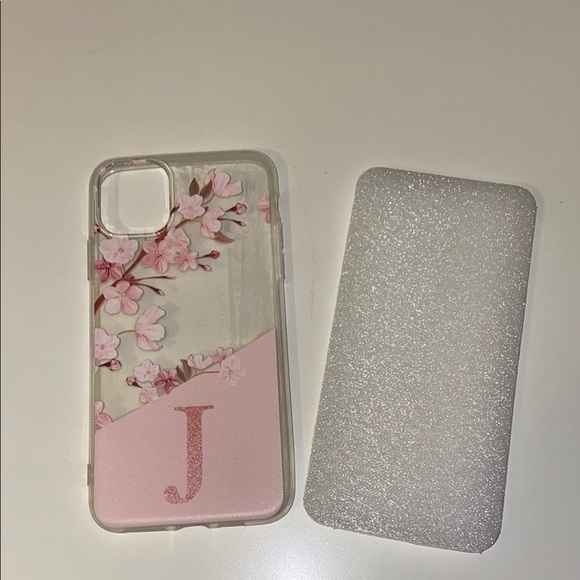 Floral Initial J Phone Case - Pink iPhone - Picture 1 of 1